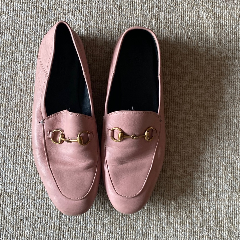 Gucci Jordaan pink loafers size 37